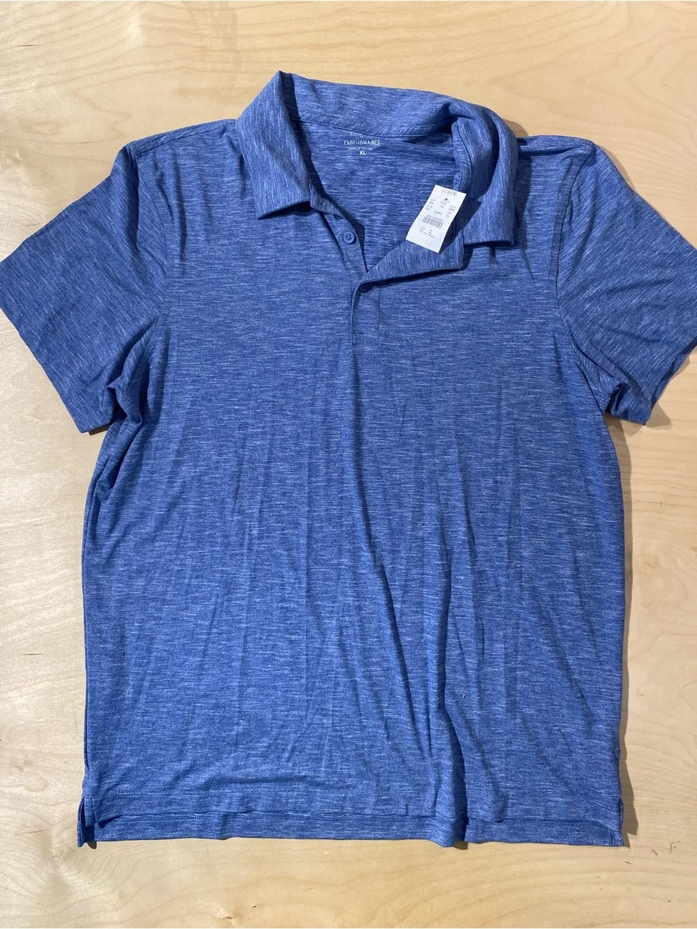 J. Crew Heathered Blue Polo XL (RW)